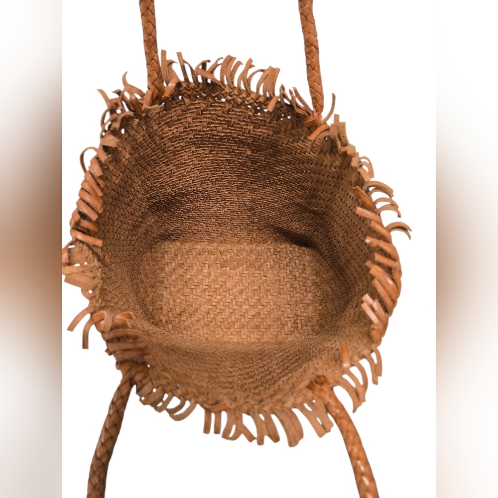 Loeffler Randall Leather Woven  Tote in Brown - Picture 5 of 12
